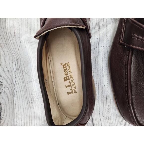 L.L Bean Vintage Mens Loafer Size 10 Wide Brown Made In Usa main image 4